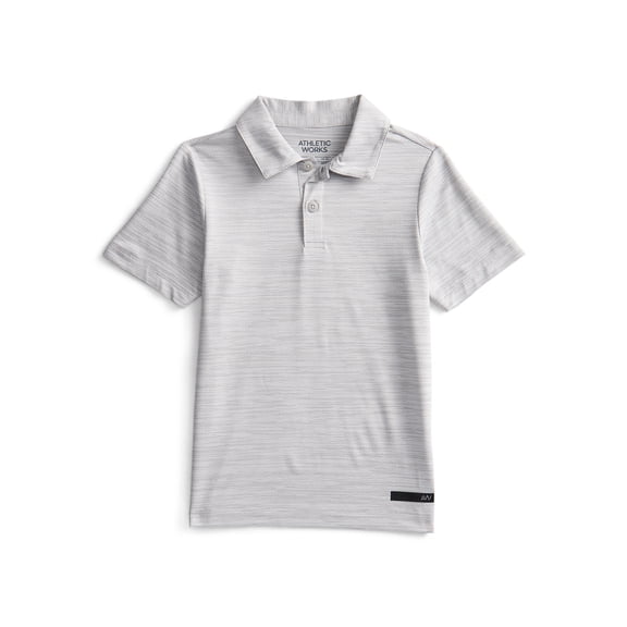 Athletic Works Boys Active Polo Shirt with Short Sleeves, Sizes 4-18