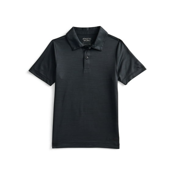 Athletic Works Boys Active Polo Shirt with Short Sleeves, Sizes 4-18