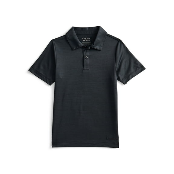 Athletic Works Boys Active Polo Shirt with Short Sleeves, Sizes 4-18