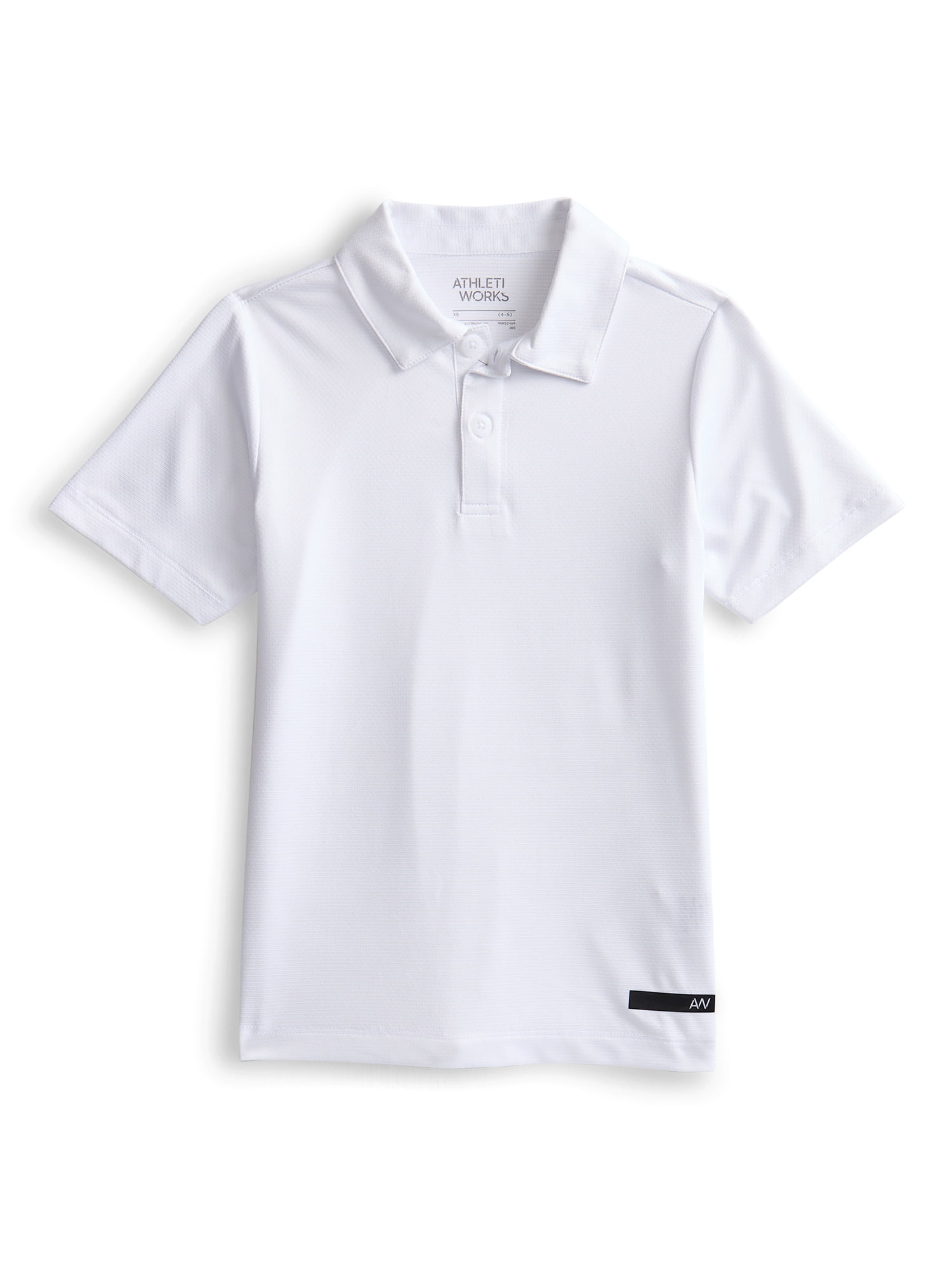 Athletic Works Boys Active Polo Shirt with Short Sleeves, Sizes 4-18
