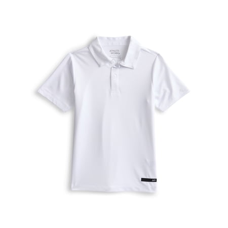 Athletic Works Boys Active Polo Shirt with Short Sleeves, Sizes 4-18
