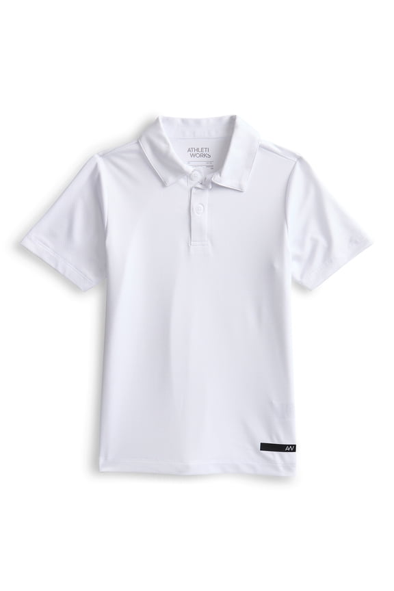Boys Active Polo Shirt with Short Sleeves, Sizes 4-18