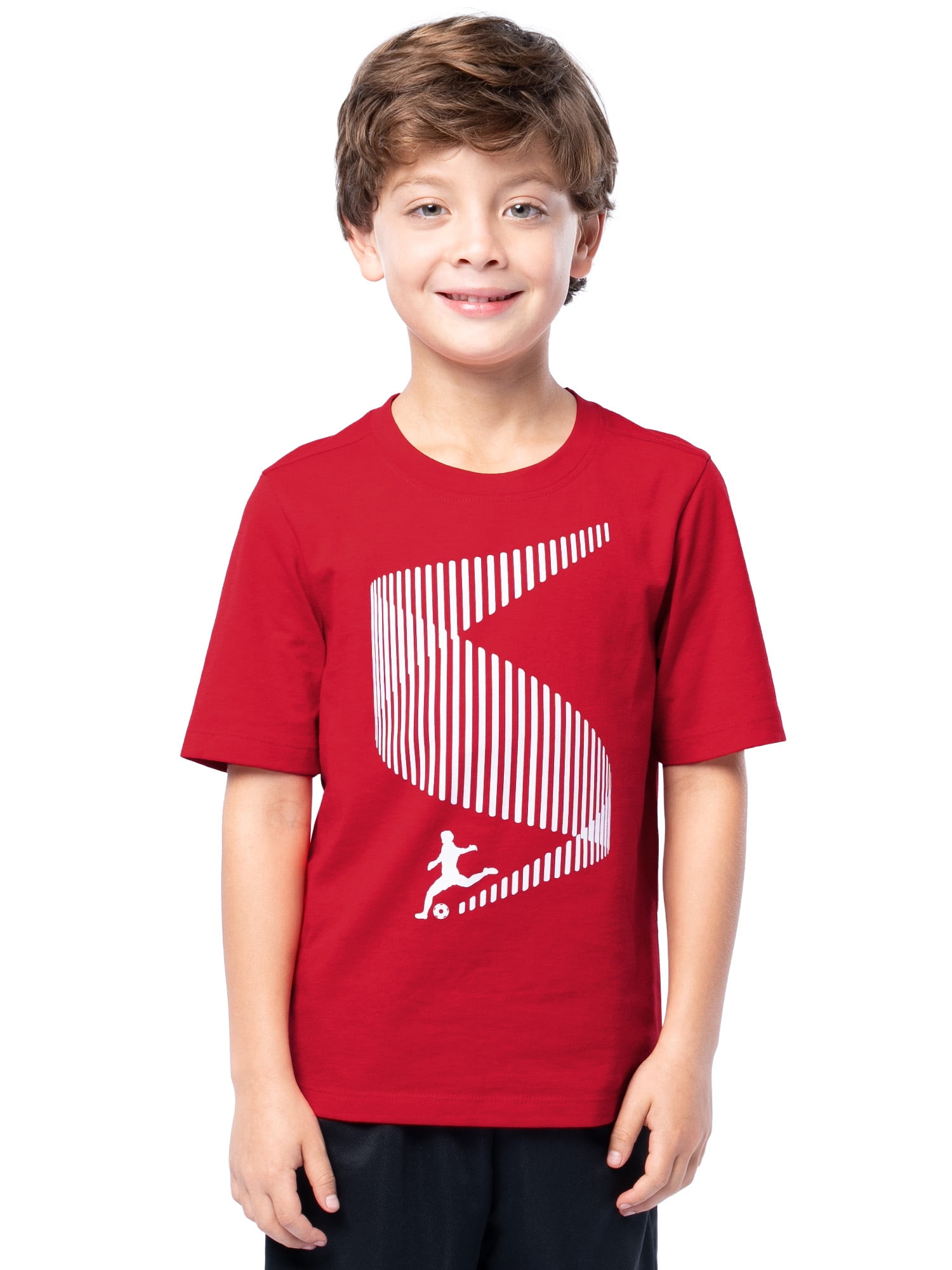 Athletic Works Boys Short Sleeve Graphic T-Shirt, Sizes 4-18 & Husky
