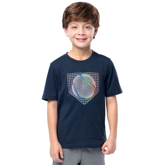 Athletic Works Boys Short Sleeve Graphic T-Shirt, Sizes 4-18 & Husky