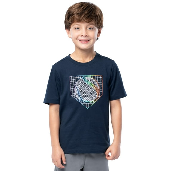 Athletic Works Boys Short Sleeve Graphic T-Shirt, Sizes 4-18 & Husky