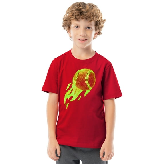 Athletic Works Boys Short Sleeve Graphic T-Shirt, Sizes 4-18 & Husky
