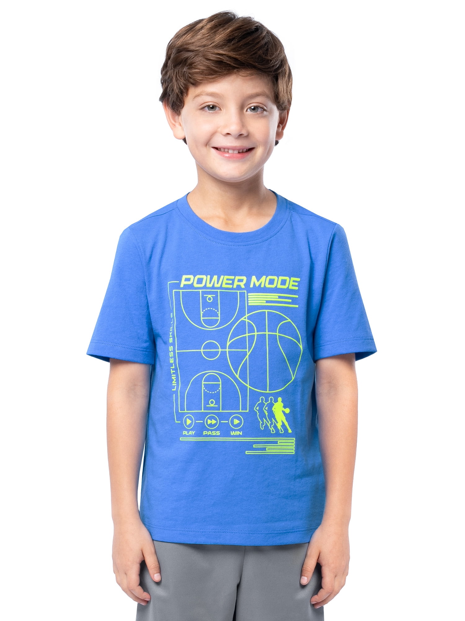 Athletic Works Boys Short Sleeve Graphic T-Shirt, Sizes 4-18 & Husky
