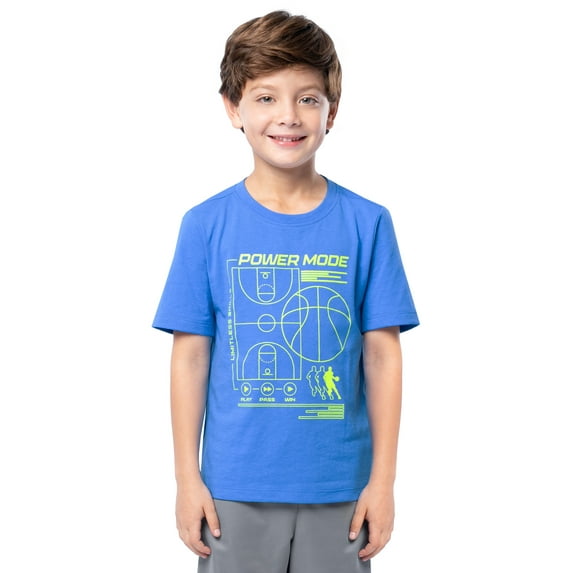 Athletic Works Boys Short Sleeve Graphic T-Shirt, Sizes 4-18 & Husky