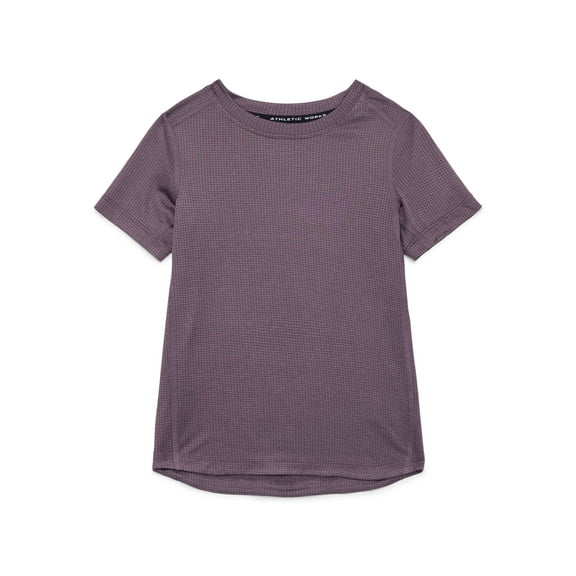 Athletic Works Boys Outdoor Active Tee with Short Sleeves, Sizes 4-18 & Husky