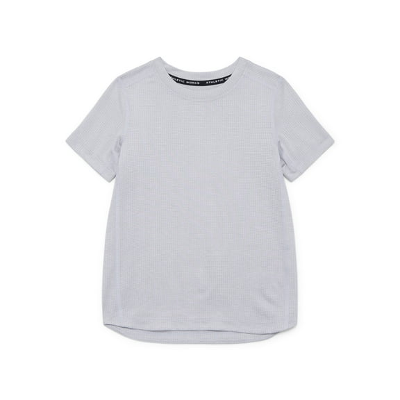 Athletic Works Boys Outdoor Active Tee with Short Sleeves, Sizes 4-18 & Husky