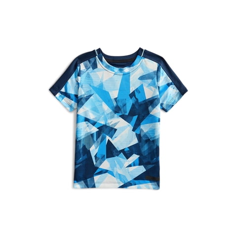 Boys' Print Performance Tee with Short Sleeves, Sizes 4-18 & Husky