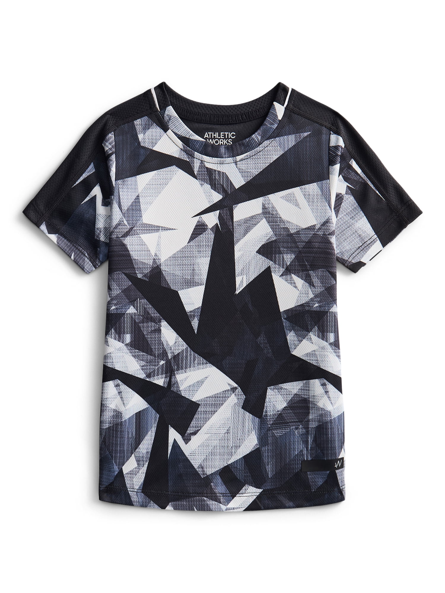 Athletic Works Boys' Print Performance Tee with Short Sleeves, Sizes 4-18 & Husky