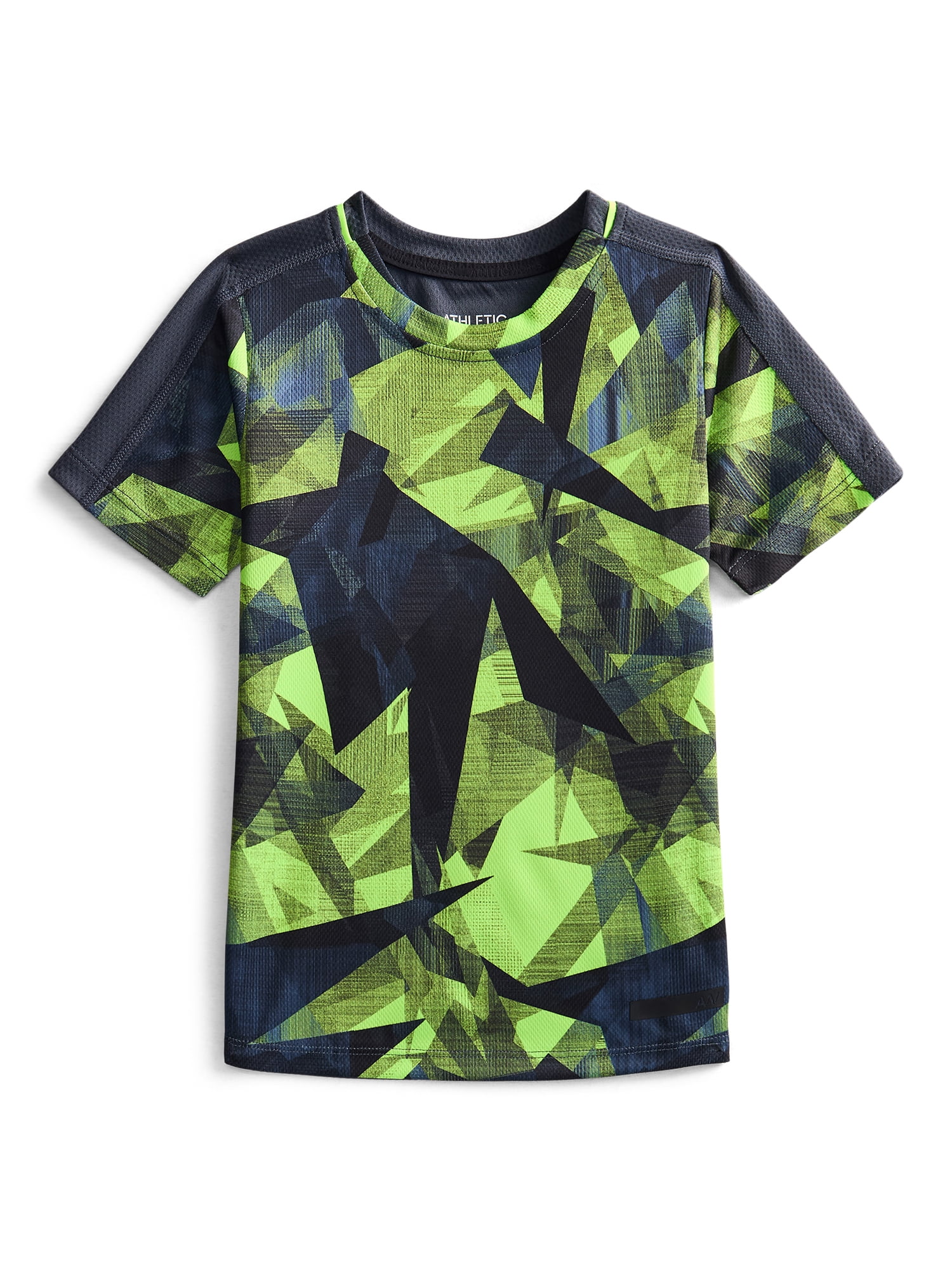 Athletic Works Boys' Print Performance Tee with Short Sleeves, Sizes 4-18 & Husky