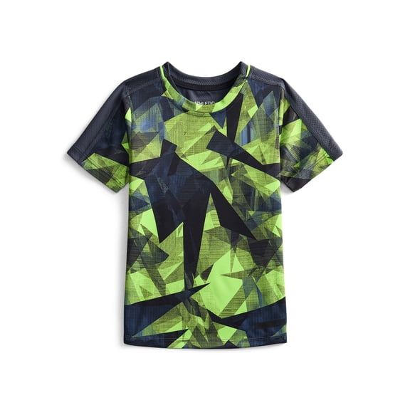 Athletic Works Boys' Print Performance Tee with Short Sleeves, Sizes 4-18 & Husky
