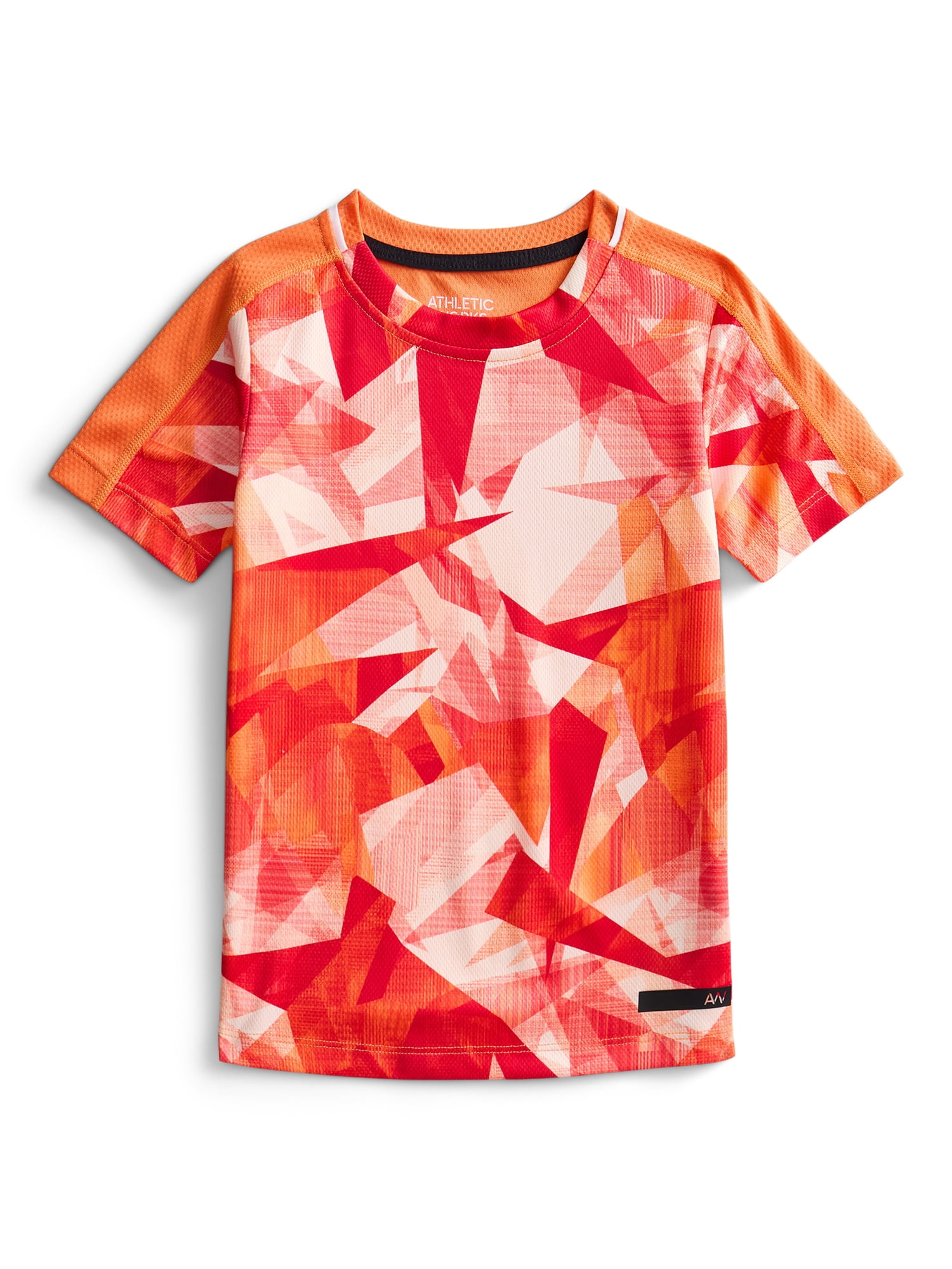 Athletic Works Boys' Print Performance Tee with Short Sleeves, Sizes 4-18 & Husky