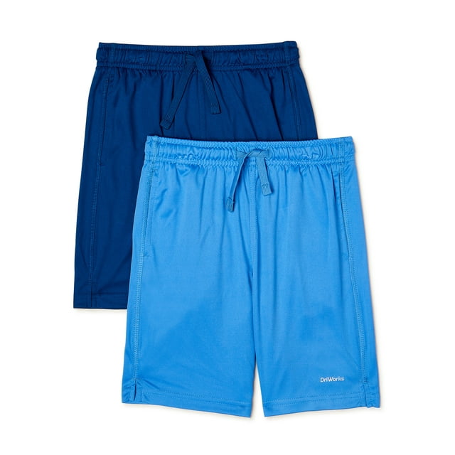 Athletic Works Boys Shorts, 2-Pack, Sizes 4-18 & Husky