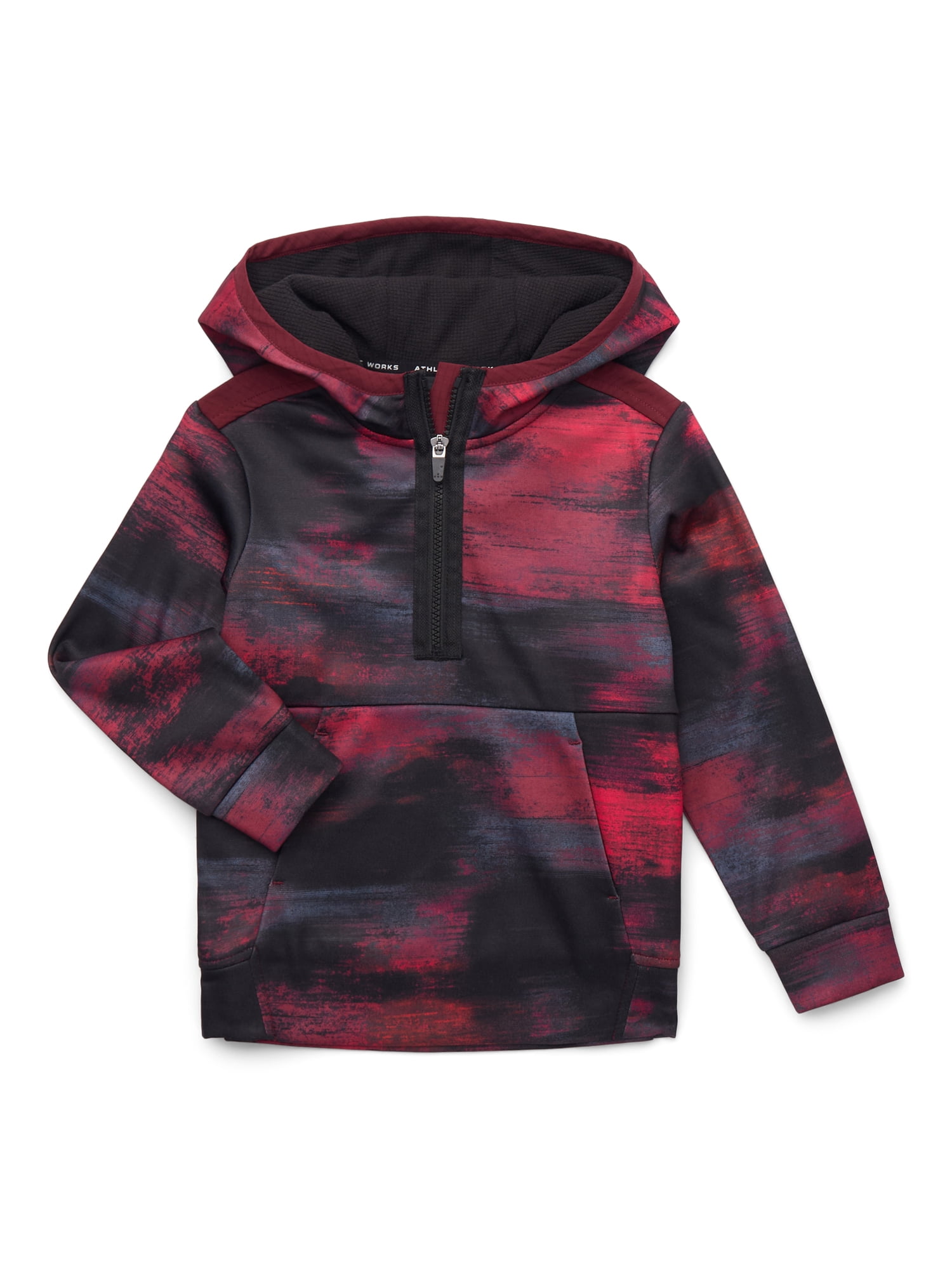 Athletic Works Boys' Tech Fleece Pullover Hoodie, Sizes 4-18 & Husky