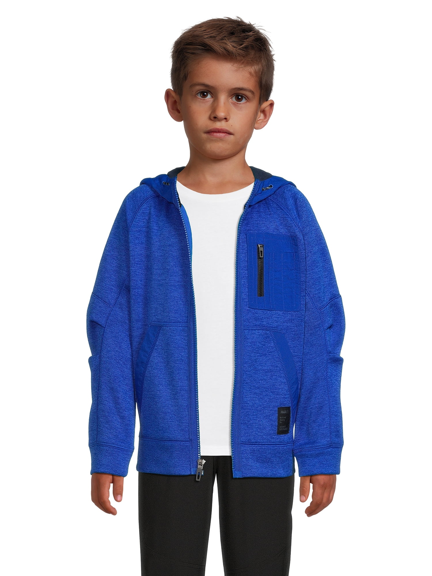 Athletic Works Boys Tech Fleece Zip Jacket, Sizes 4-18 & Husky ...