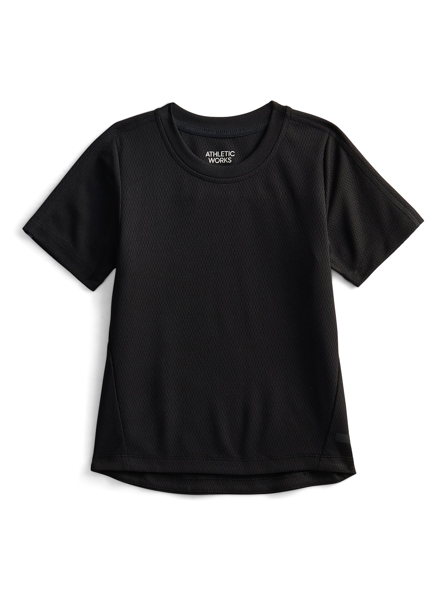 Athletic Works Boys Textured Performance Tee with Short Sleeves, Sizes 4-18 & Husky