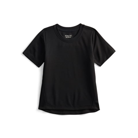 Boys Textured Performance Tee with Short Sleeves, Sizes 4-18 & Husky