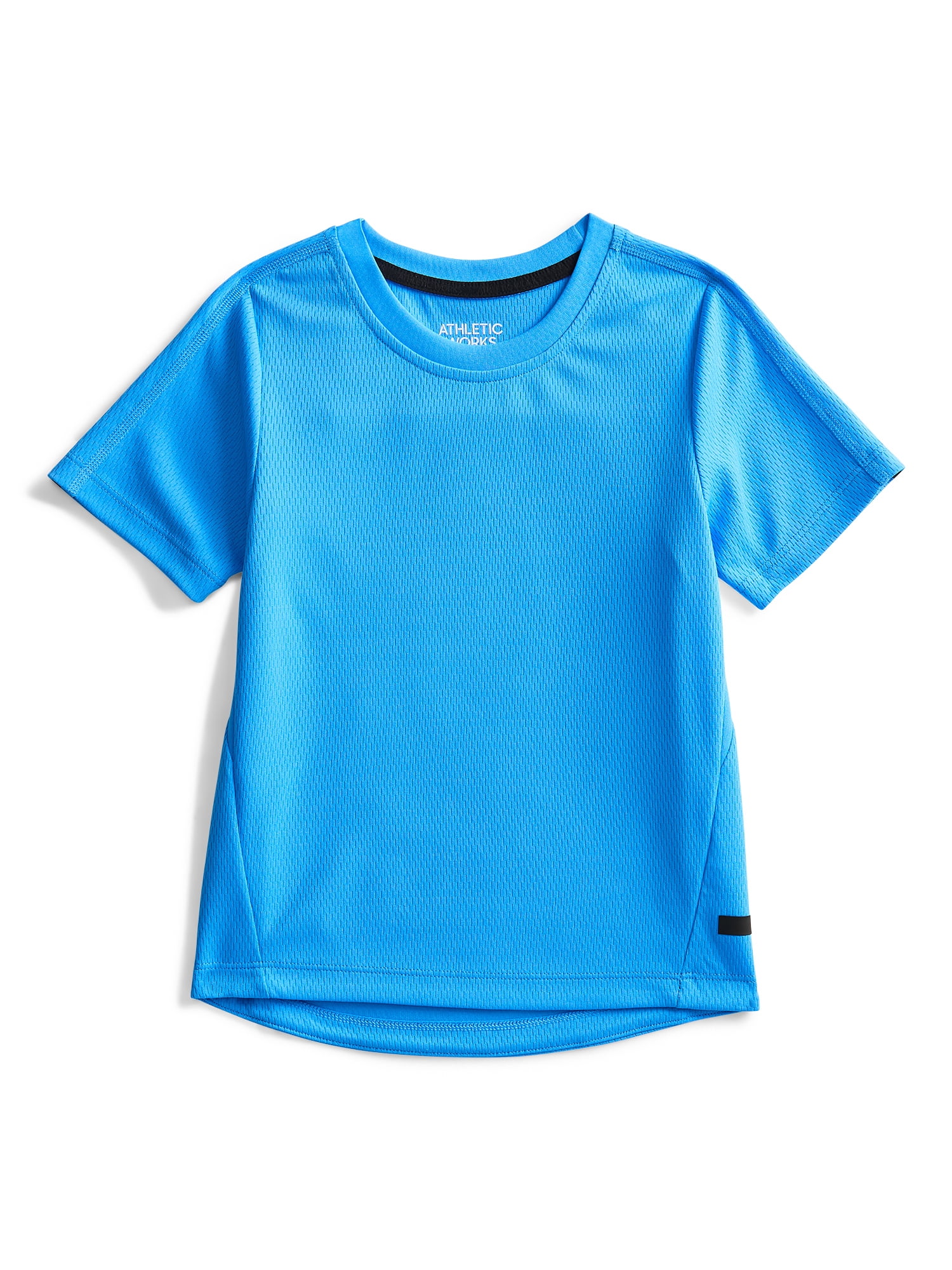 Athletic Works Boys Textured Performance Tee with Short Sleeves, Sizes 4-18 & Husky