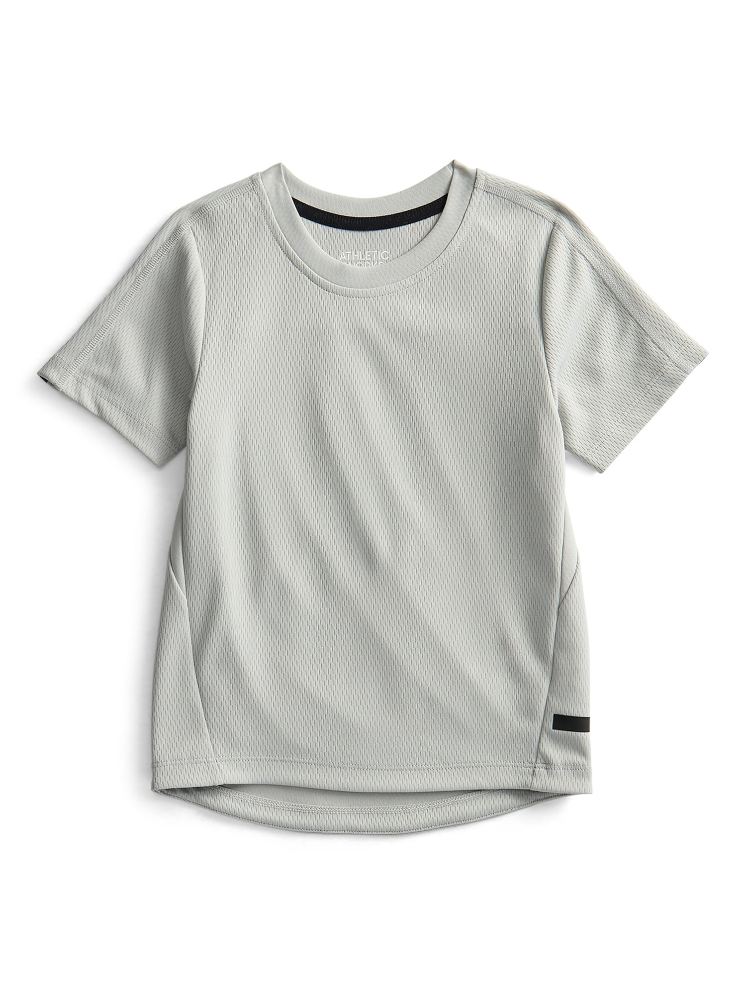 Athletic Works Boys Textured Performance Tee with Short Sleeves, Sizes 4-18 & Husky