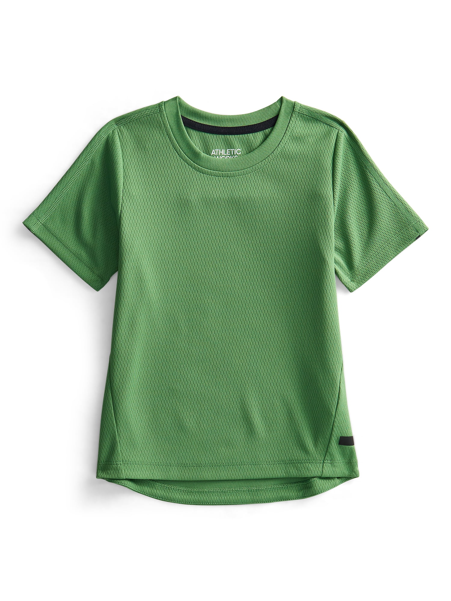 Athletic Works Boys Textured Performance Tee with Short Sleeves, Sizes 4-18 & Husky