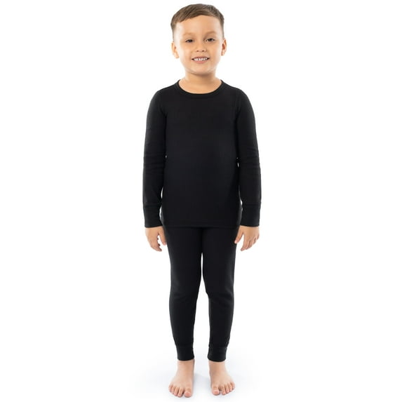 Athletic Works Boys Thermals Underwear Waffle Top & Bottom