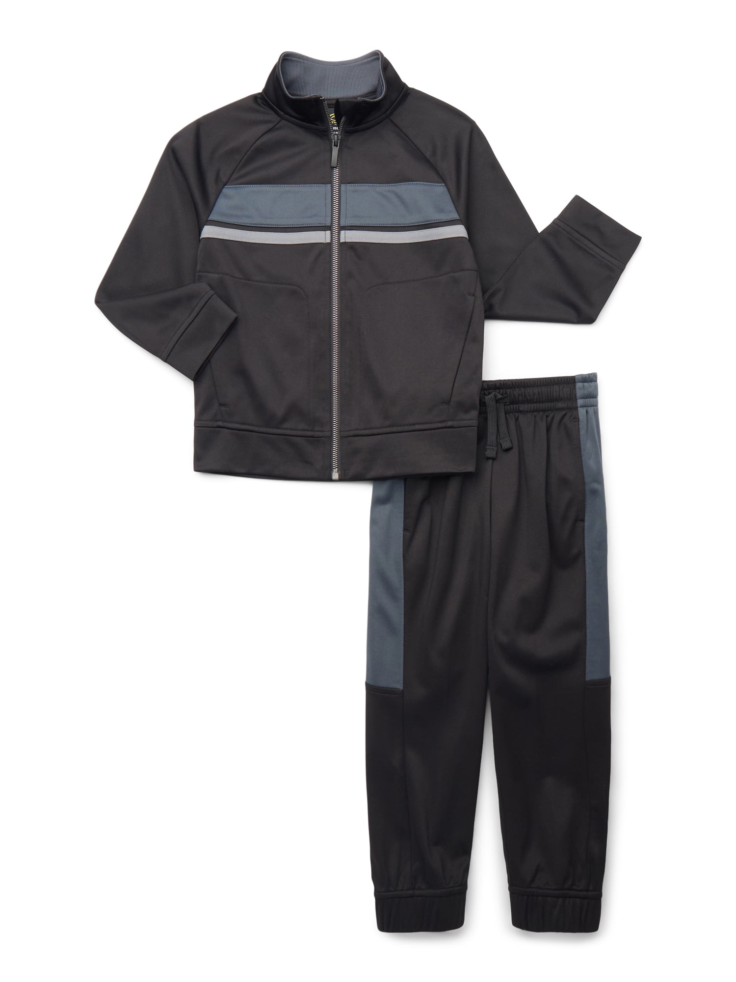Athletic Works Boys Track Jacket and Pants Set, 2-Piece, Sizes 4-18 & Husky
