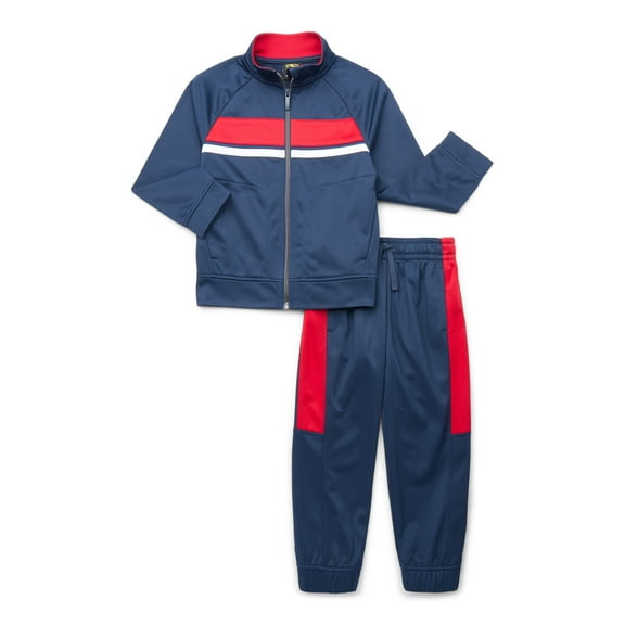Athletic Works Boys Track Jacket and Pants Set, 2-Piece, Sizes 4-18 & Husky