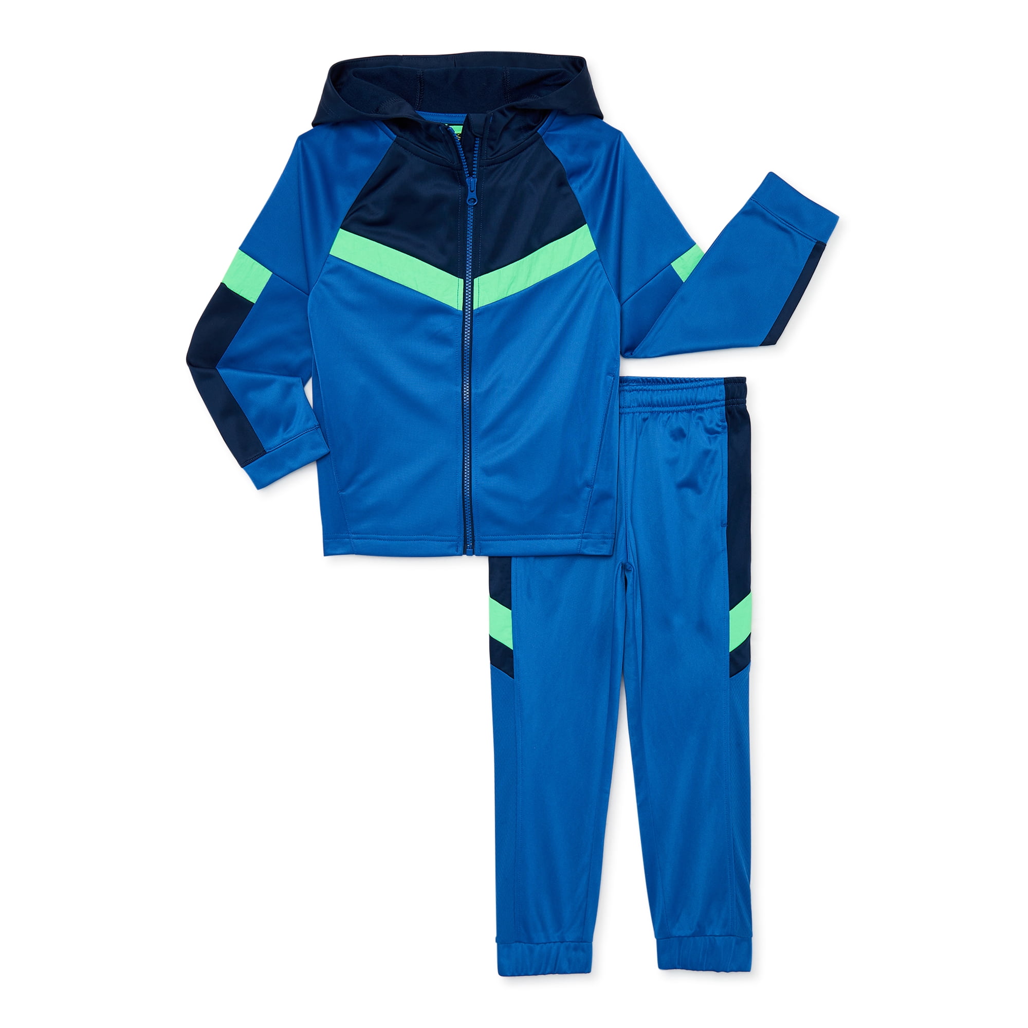 Athletic Works Boys Track Jacket and Tricot Pants, 2-Piece Set