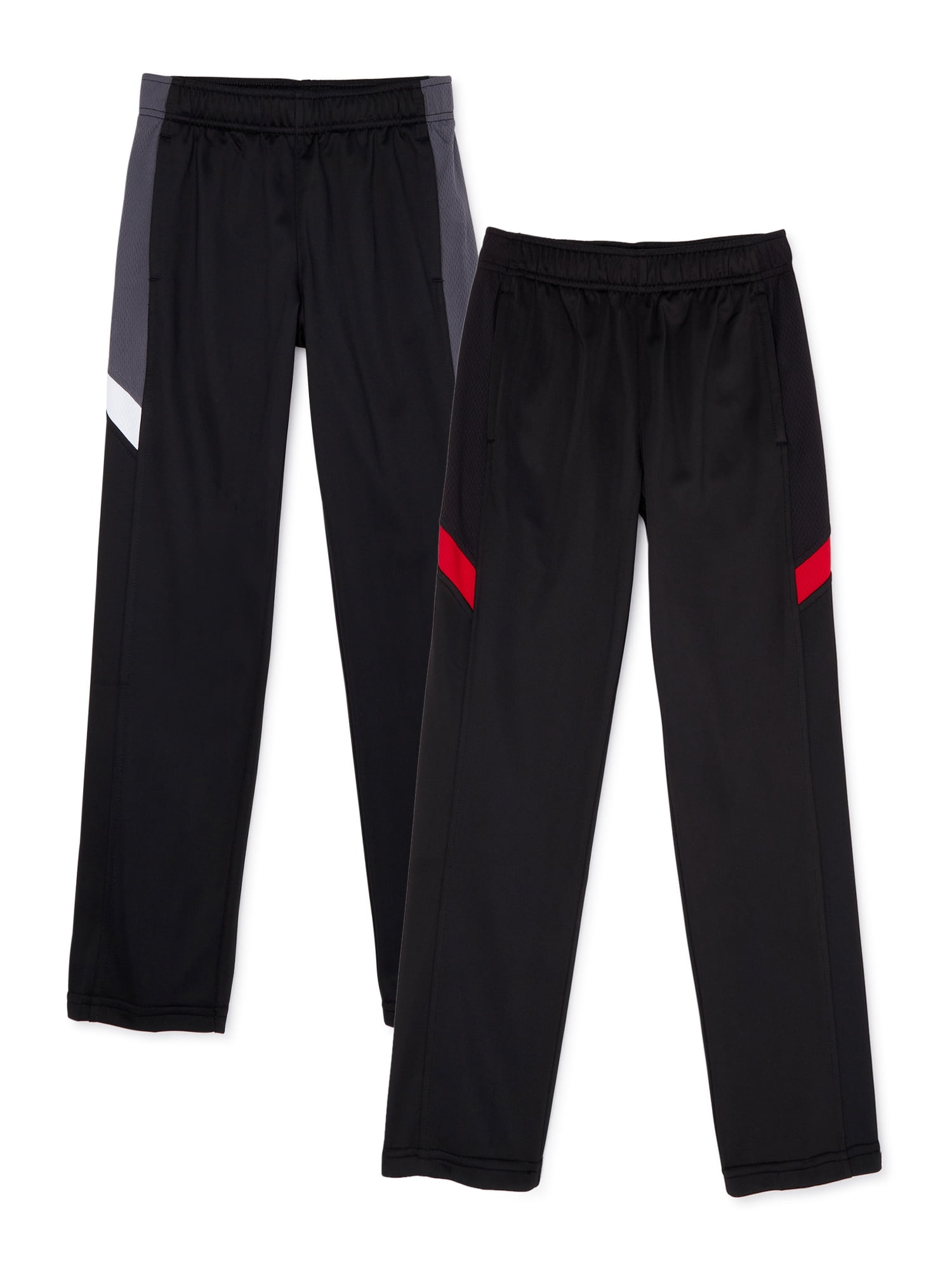 Athletic Works Boys Tricot Track 2Pack Pants, 418 & Husky
