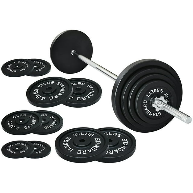 Athletic Works Cast Iron Standard Weight Including 5FT Standard Barbell