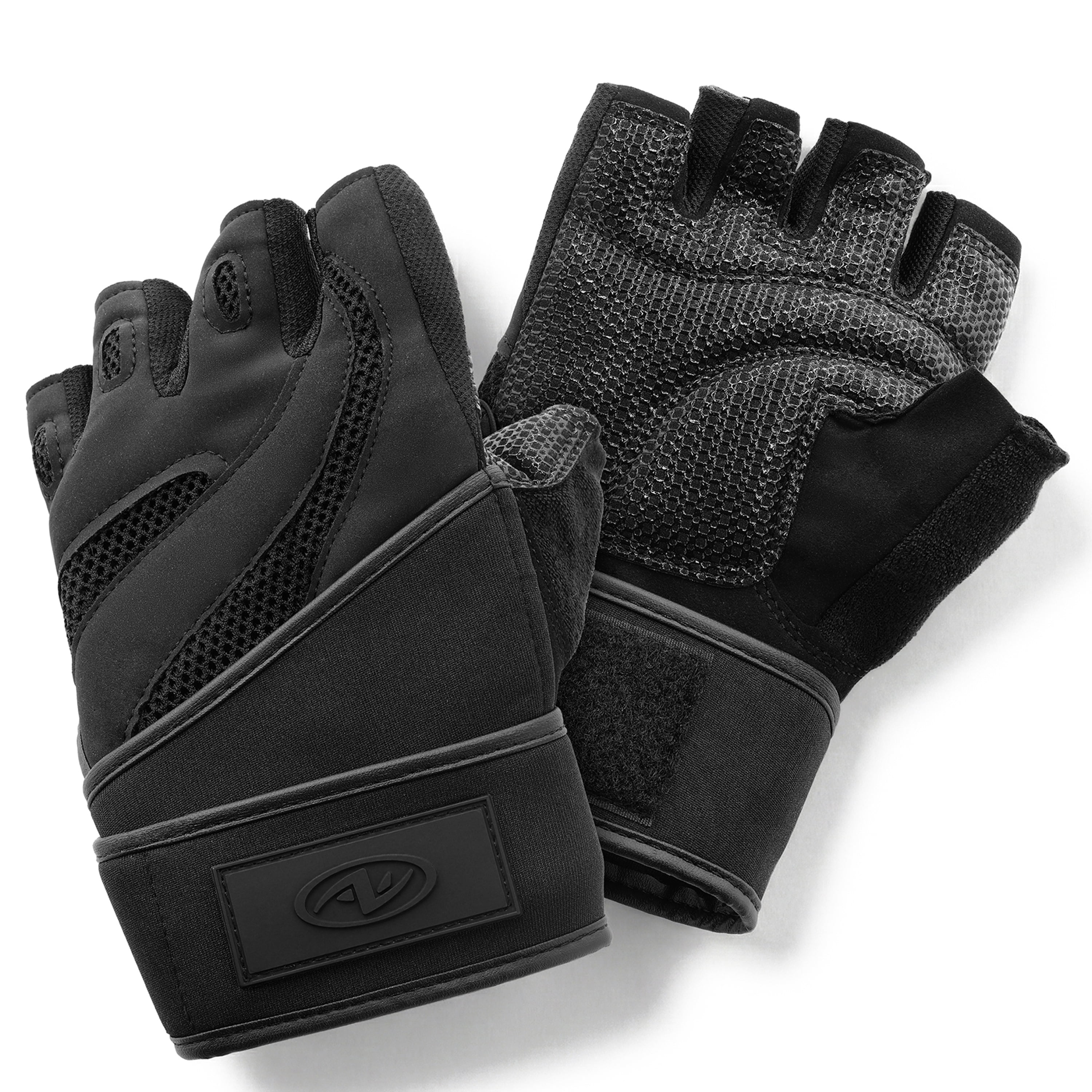 Athletic Works Classic Wrist Wrap Weight Lifting Gloves, L/XL