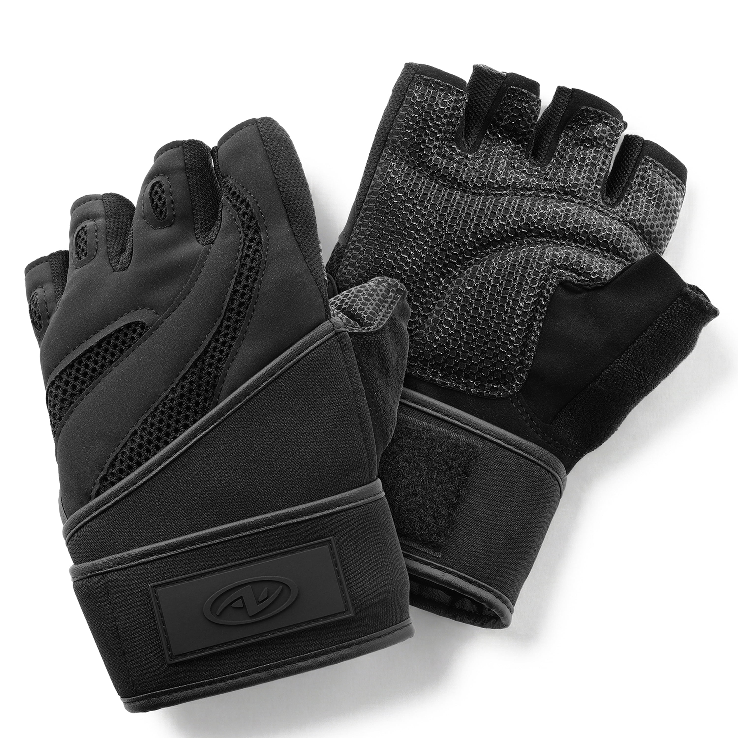 Athletic Works Classic Wrist Wrap Weight Lifting Gloves, M/L