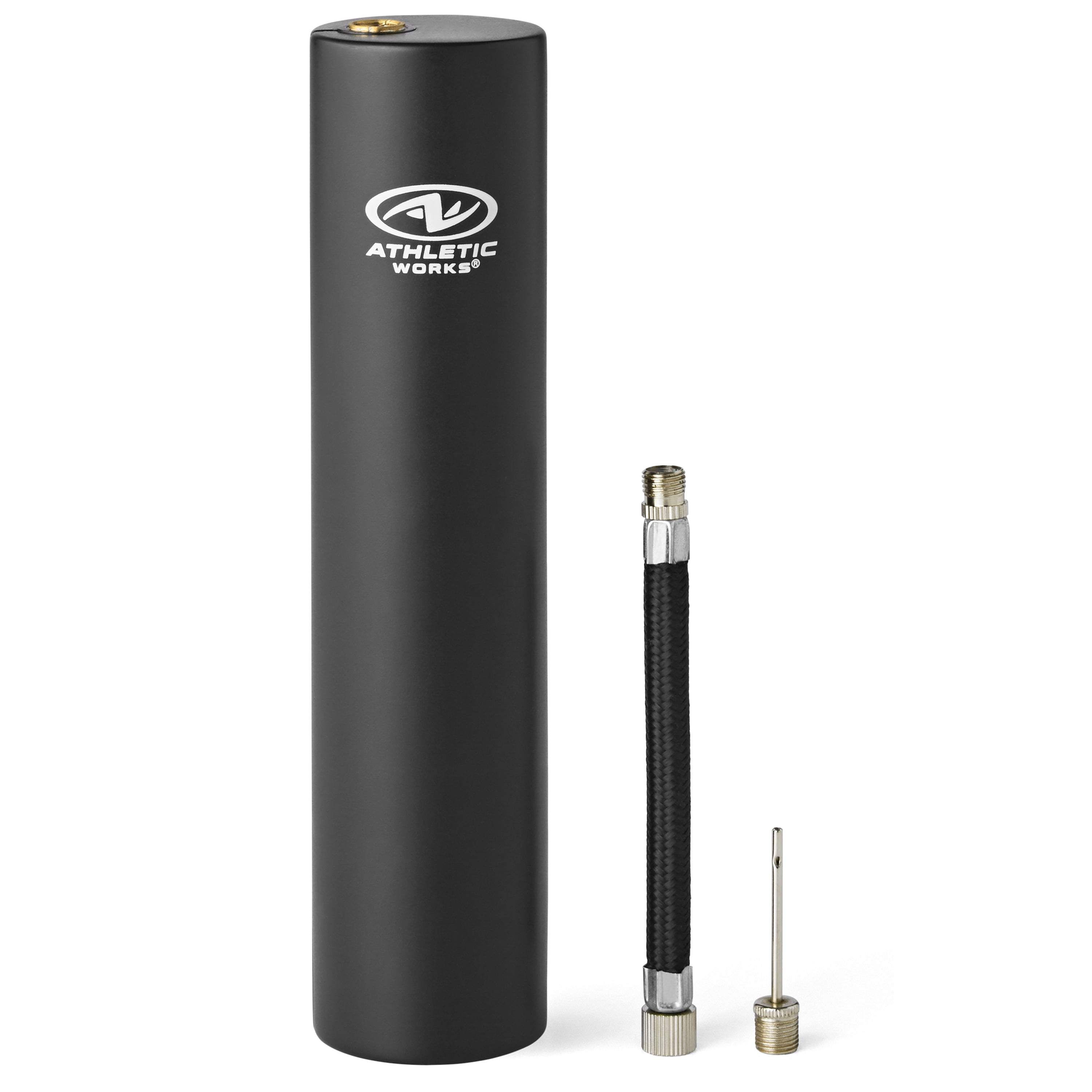 Athletic Works Electric Air Pump with Flexible Hose, Inflation Needle Included, 3 AAA Batteries, Black, 6 in