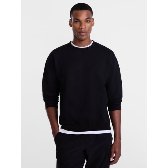 Athletic Works Fleece Crewneck Sweatshirt, Mens & Big Men's Sizes XS-4XLT