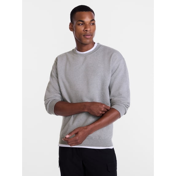 Athletic Works Fleece Crewneck Sweatshirt, Mens & Big Men's Sizes XS-4XLT