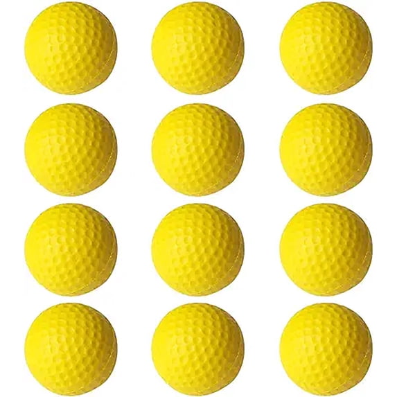 Athletic Works Foam Golf Practice Balls 12pk, Yellow High-Visibility ...