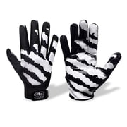 Athletic Works Football Receiver Gloves with Silicone Grip, Youth S/ M, Black