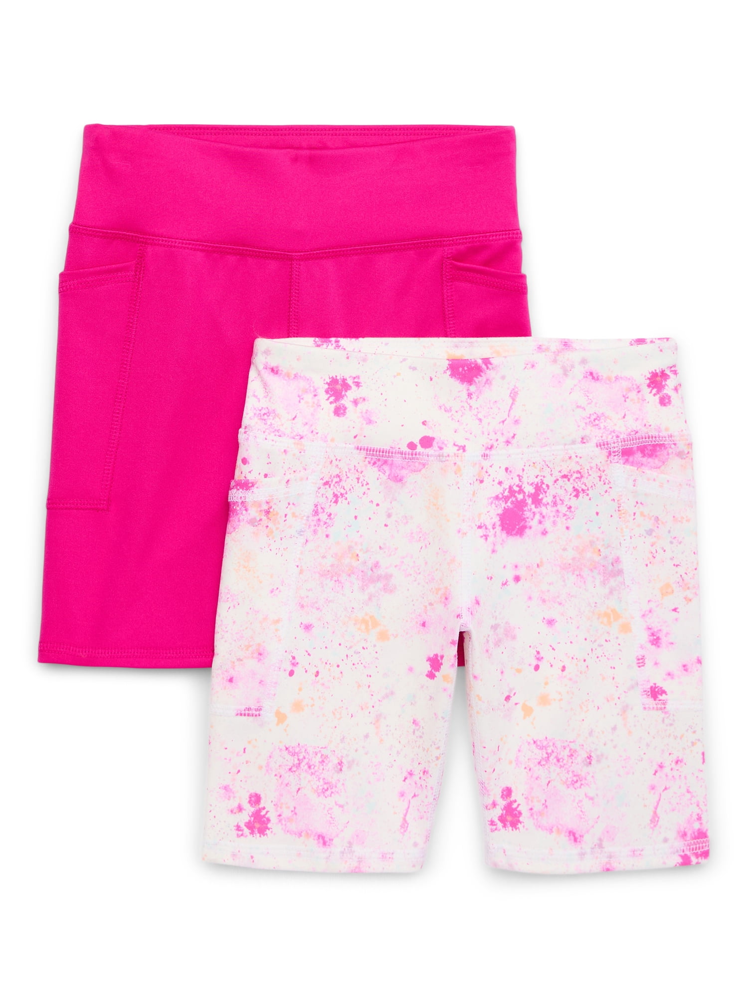 Athletic Works Girl's Active Bike Short, 2-Pack, Sizes 4-18 & Plus