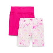 Girl's Active Bike Short, 2-Pack, Sizes 4-18 & Plus