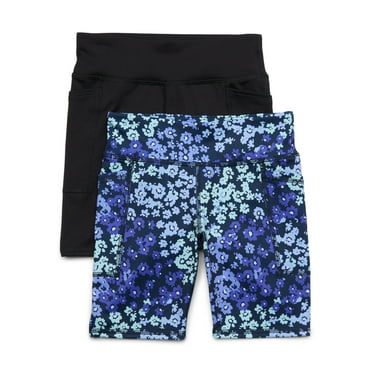 Athletic Works Girl's Active Bike Short, 2-Pack, Sizes 4-18 & Plus