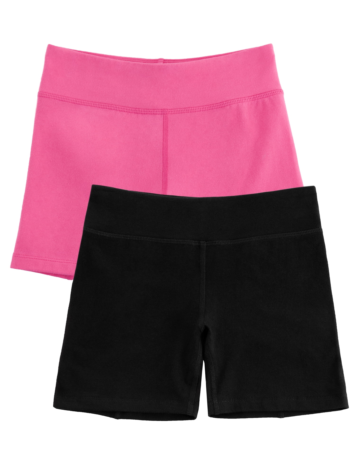 Athletic Works Girl's Active Bike Short, 2-Pack, Sizes 4-18 & Plus