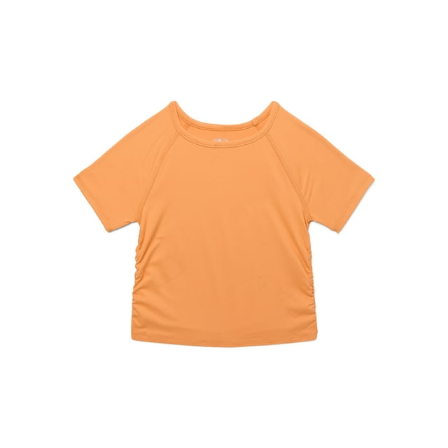 Athletic Works Girl's Cinched Tee with Short Sleeves, Sizes 4-18 & Plus