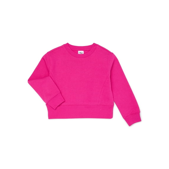 Athletic Works Girl's Active Fleece Sweatshirt, Sizes 4-18 & Plus