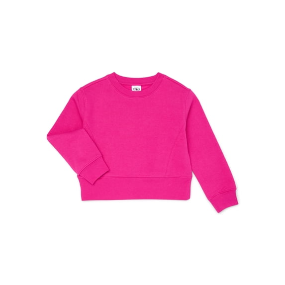 Athletic Works Girl's Active Fleece Sweatshirt, Sizes 4-18 & Plus