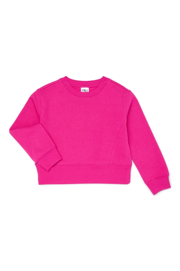 Girl's Active Core Fleece Crewneck Sweatshirt, Sizes 4-18 & Plus