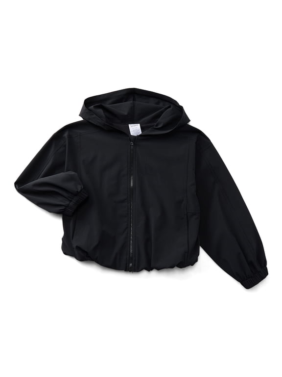 Girls Active Full Zip Woven Jacket, Sizes 4-18