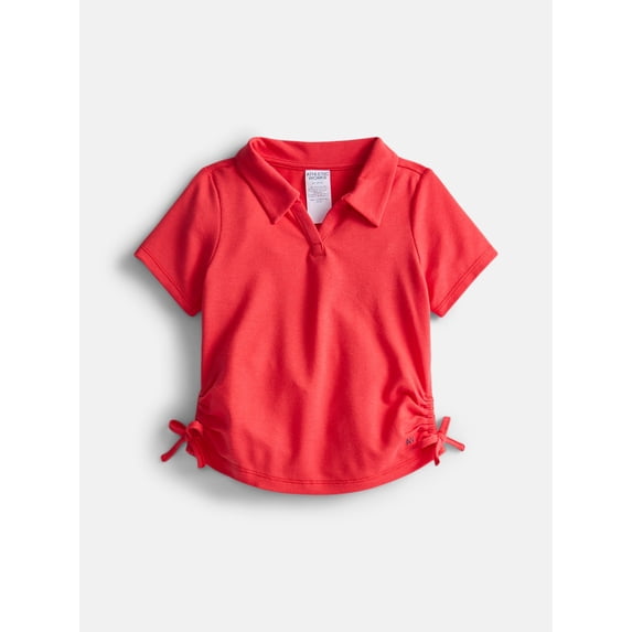 Athletic Works Girls Active Polo Pique Top, Sizes 4-18